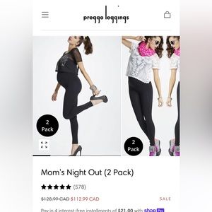 2 Pairs Preggo Leggings
